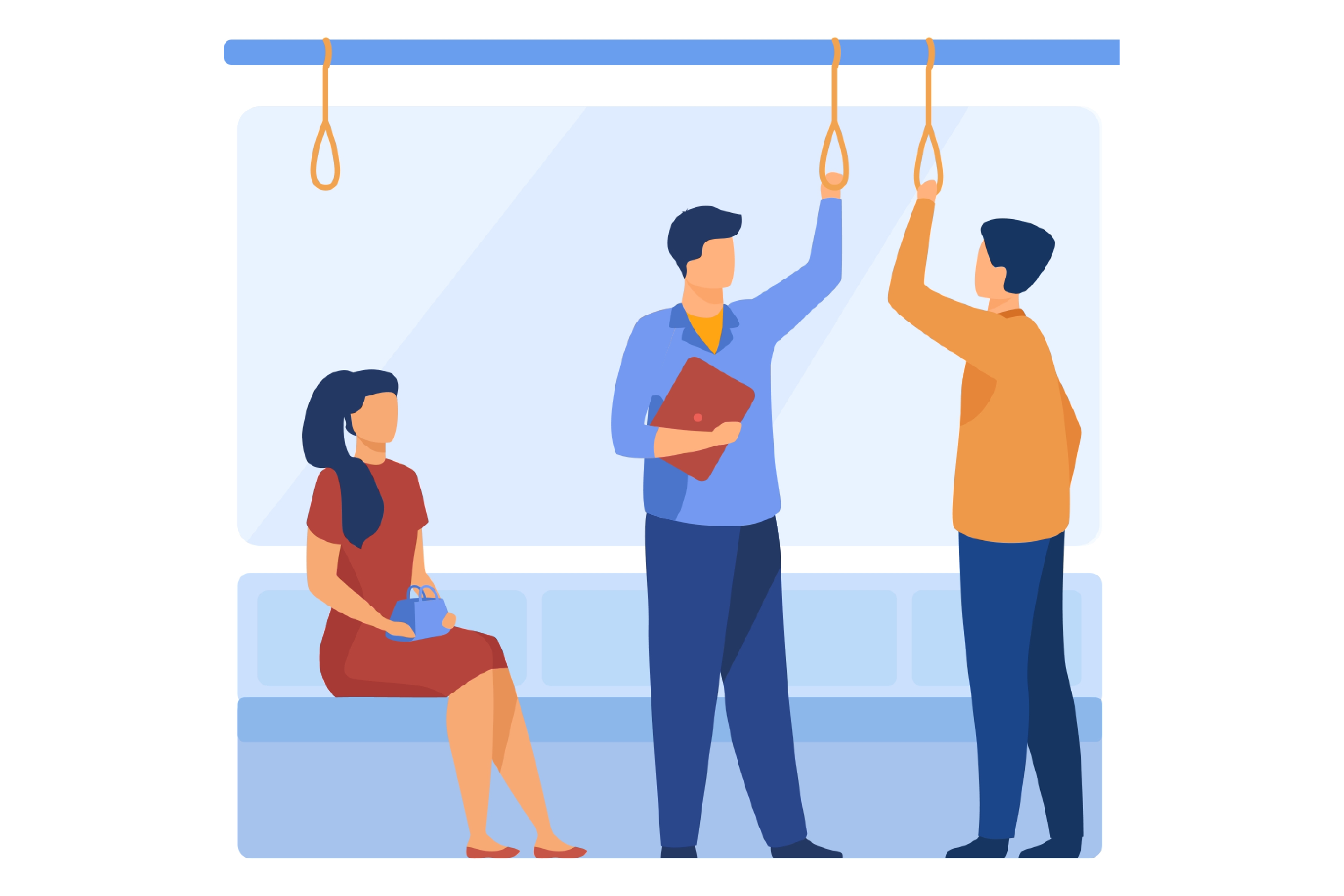 Illustration passengers metro